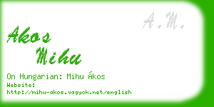 akos mihu business card